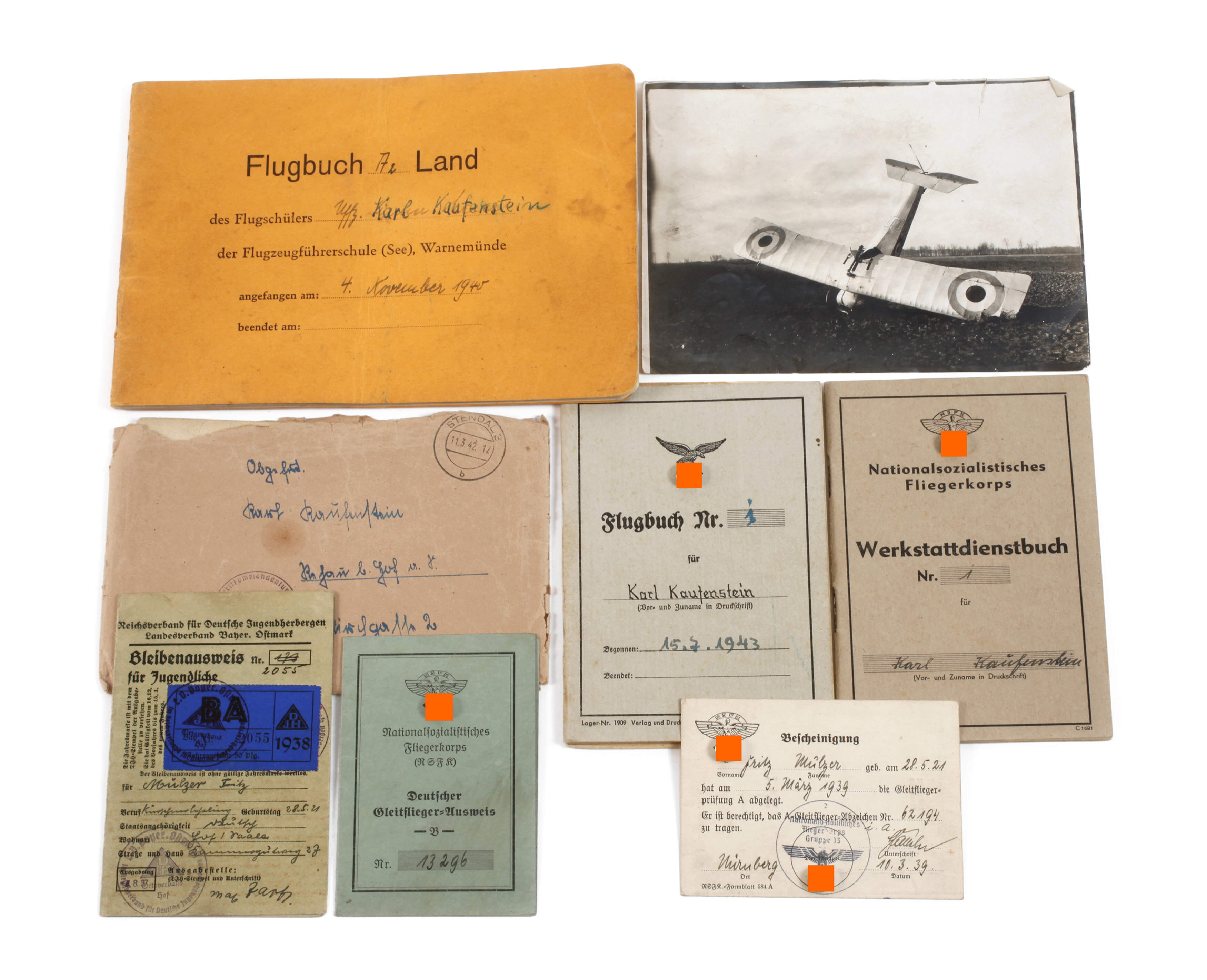 Konvolut Papiere Fliegerkorps