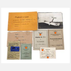 Konvolut Papiere Fliegerkorps