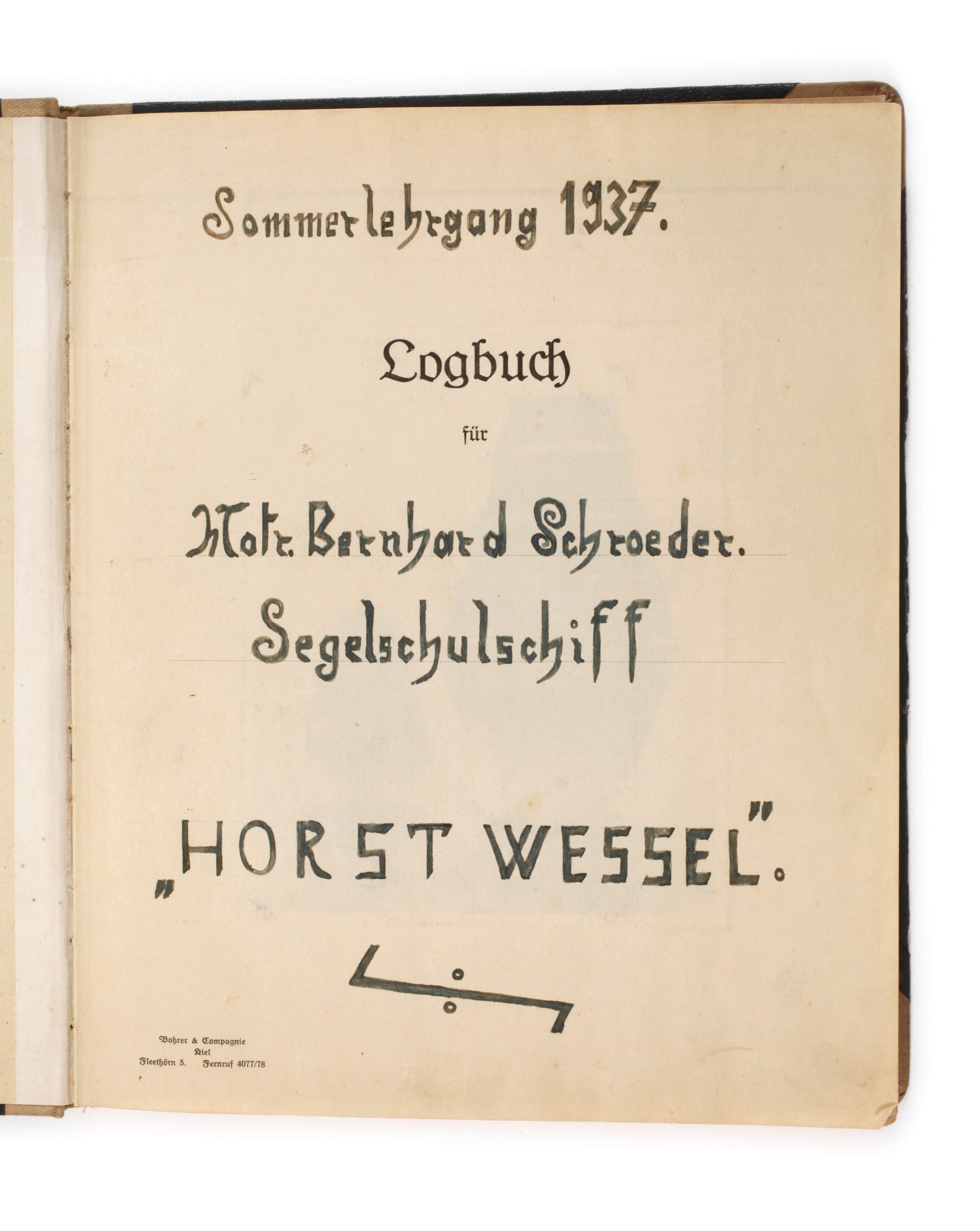 Logbuch Segelschulschiff Hort Wessel
