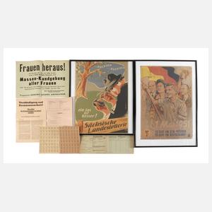 Konvolut Plakate und Papiere DDR