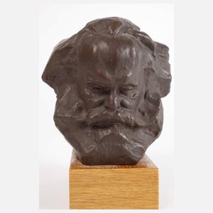 Meissen Karl-Marx-Büste als Ehrengeschenk der BVfS