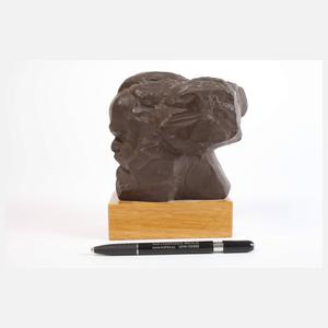 Meissen Karl-Marx-Büste als Ehrengeschenk der BVfS