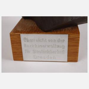 Meissen Karl-Marx-Büste als Ehrengeschenk der BVfS