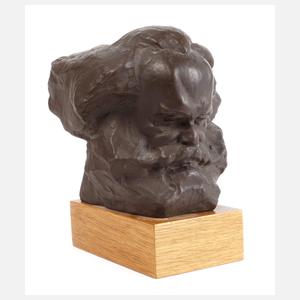 Meissen Karl-Marx-Büste als Ehrengeschenk der BVfS