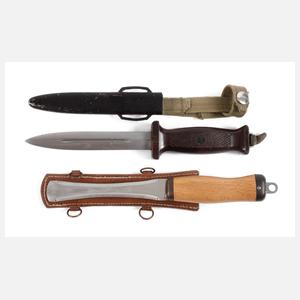 Kampfmesser und Fallschirmkappmesser NVA