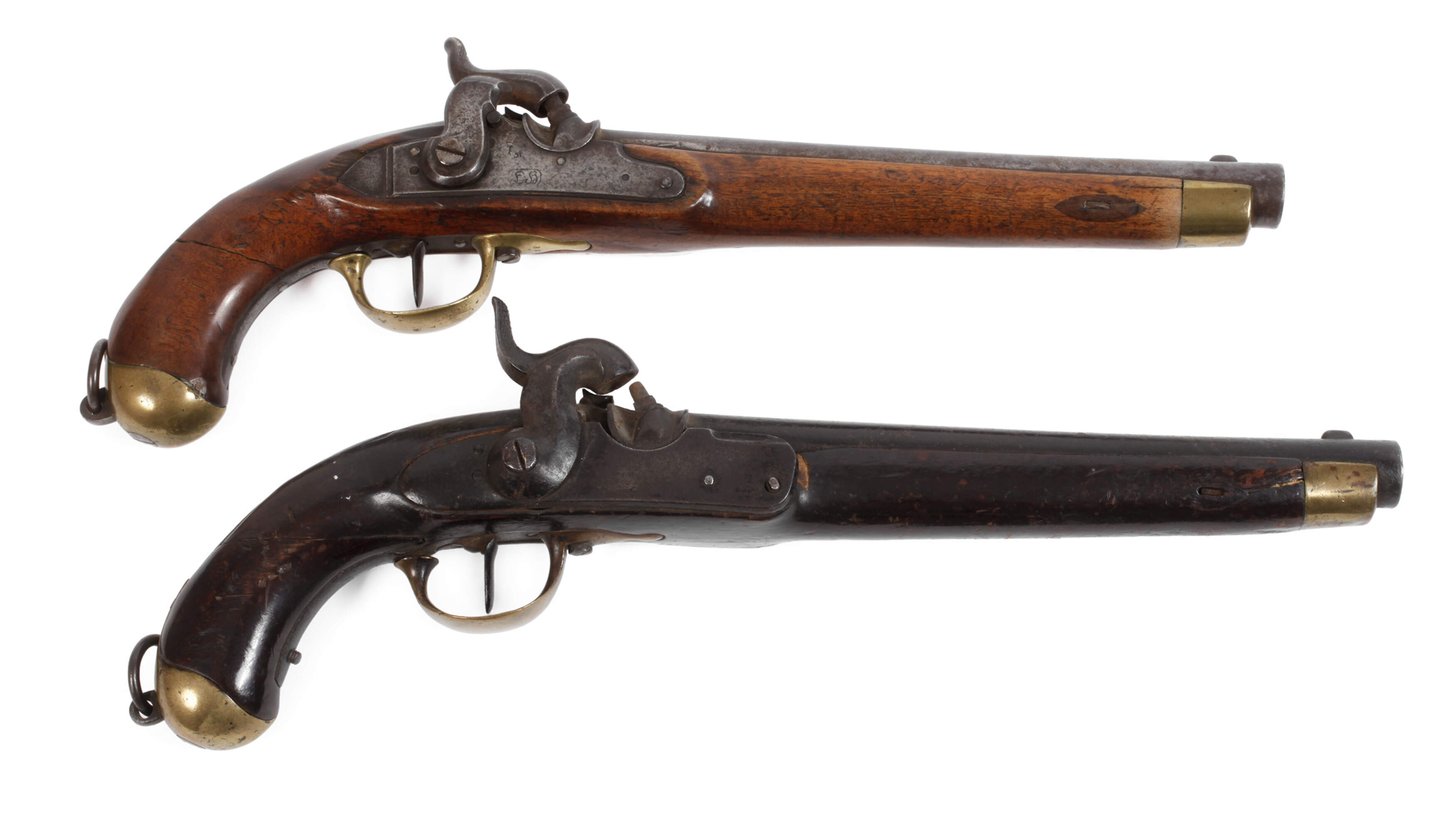 Zwei Perkussionspistolen