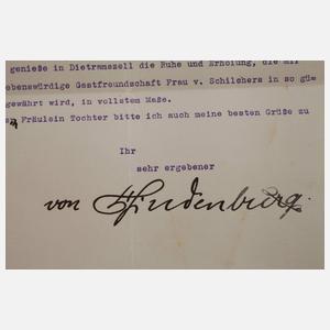 Zwei Autographen Hindenburg