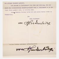 Zwei Autographen Hindenburg111