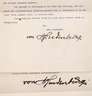Zwei Autographen Hindenburg