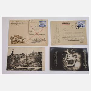 Konvolut Postkarten und Feldpost 1. und 2. Weltkrieg