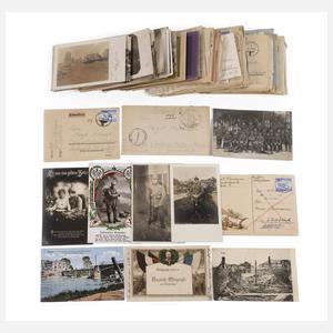 Konvolut Postkarten und Feldpost 1. und 2. Weltkrieg