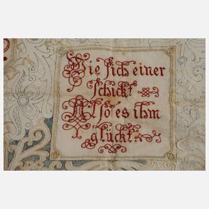 Feine Seidenstickerei Historismus