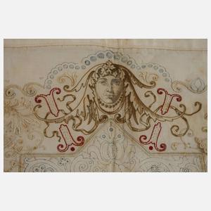 Feine Seidenstickerei Historismus