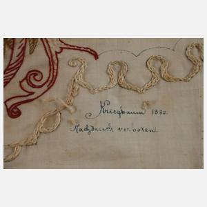 Feine Seidenstickerei Historismus