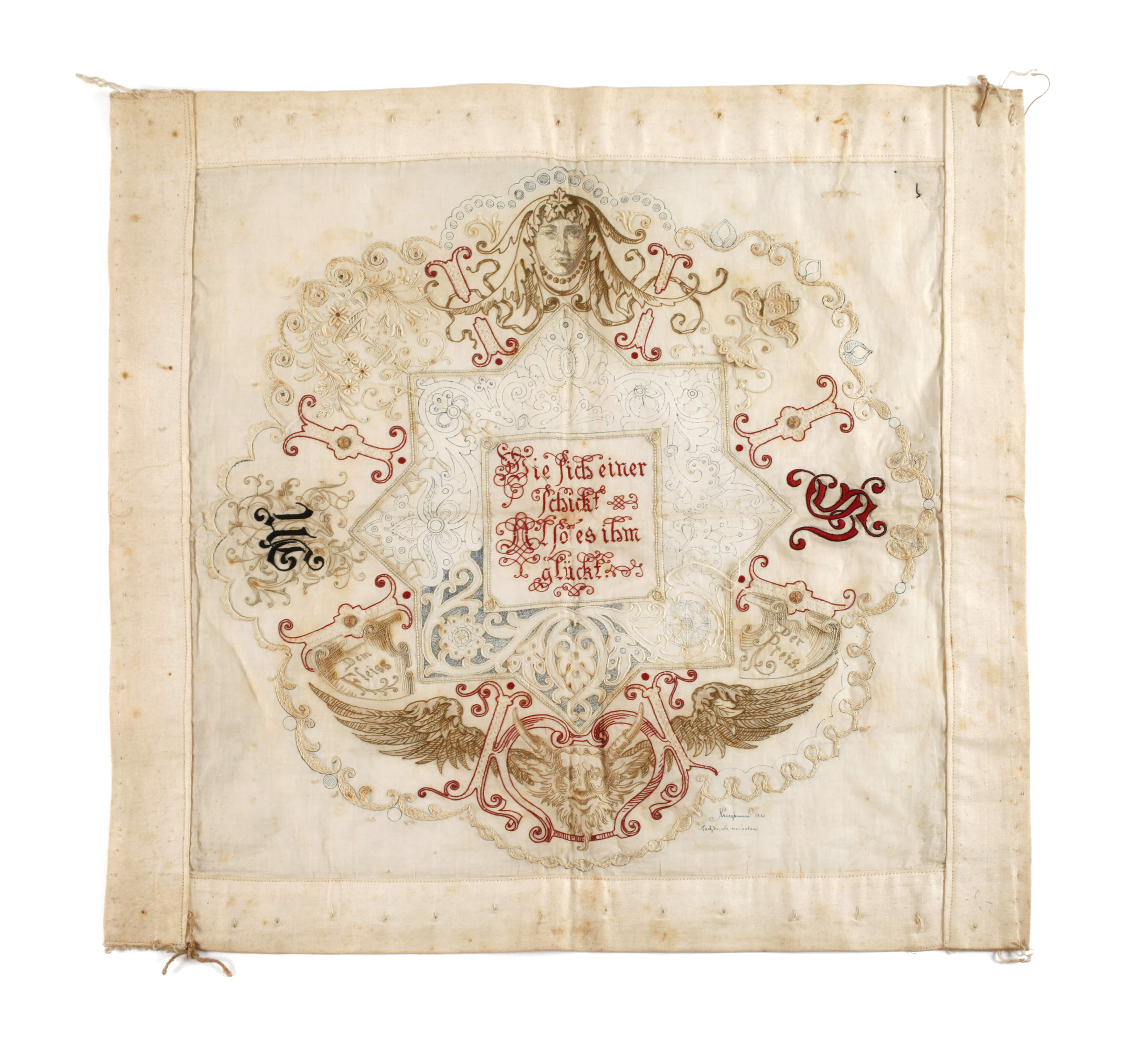 Feine Seidenstickerei Historismus