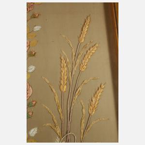 Große Seidenstickerei Jugendstil