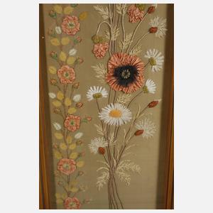 Große Seidenstickerei Jugendstil