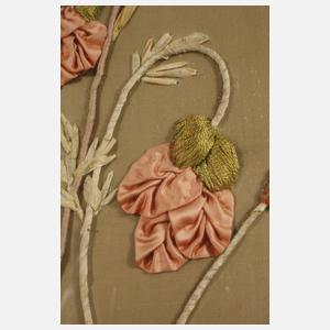 Große Seidenstickerei Jugendstil