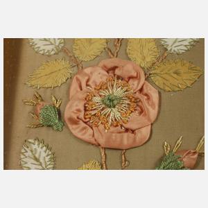 Große Seidenstickerei Jugendstil