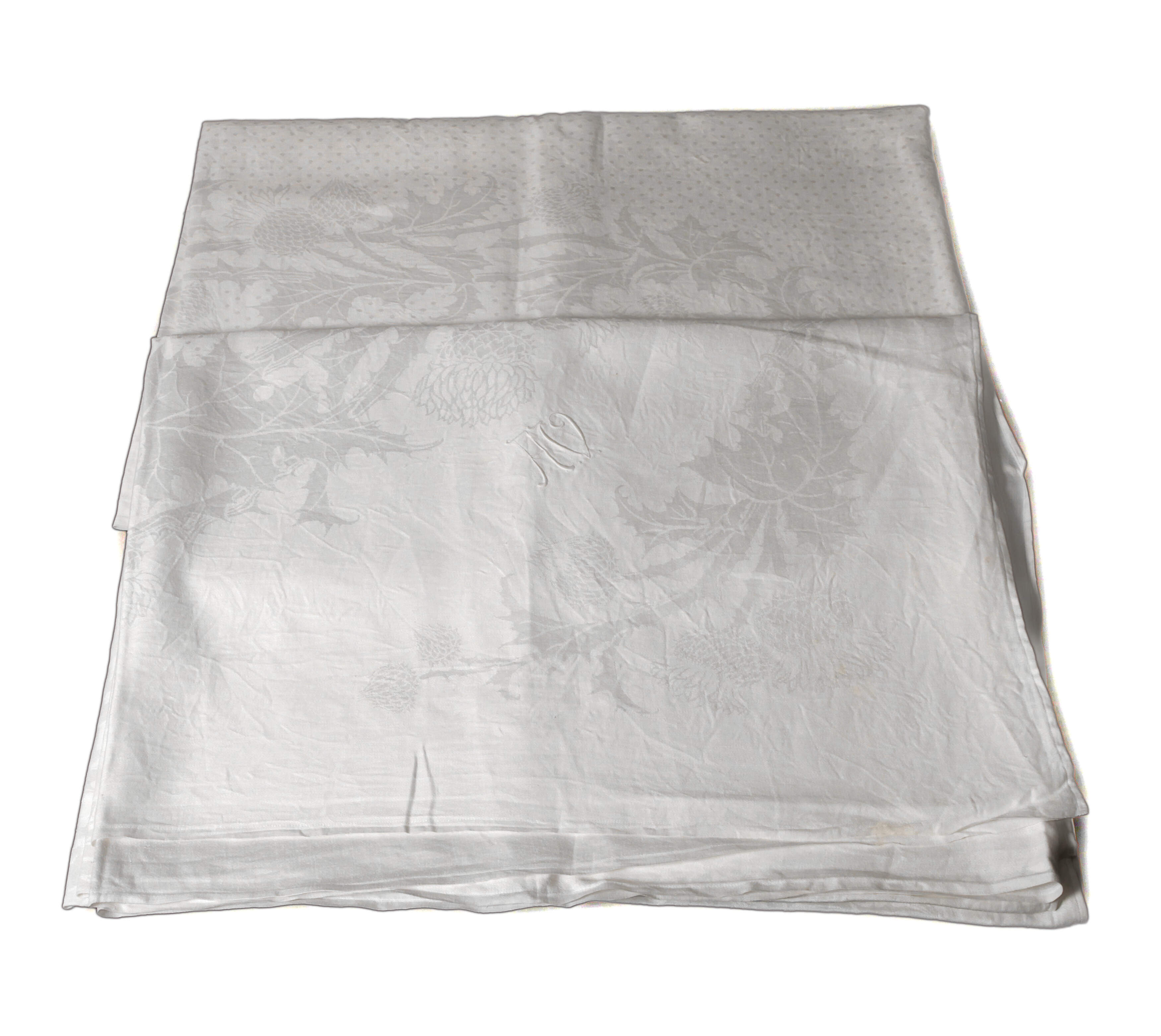 Paar Tafeltücher Disteldekor