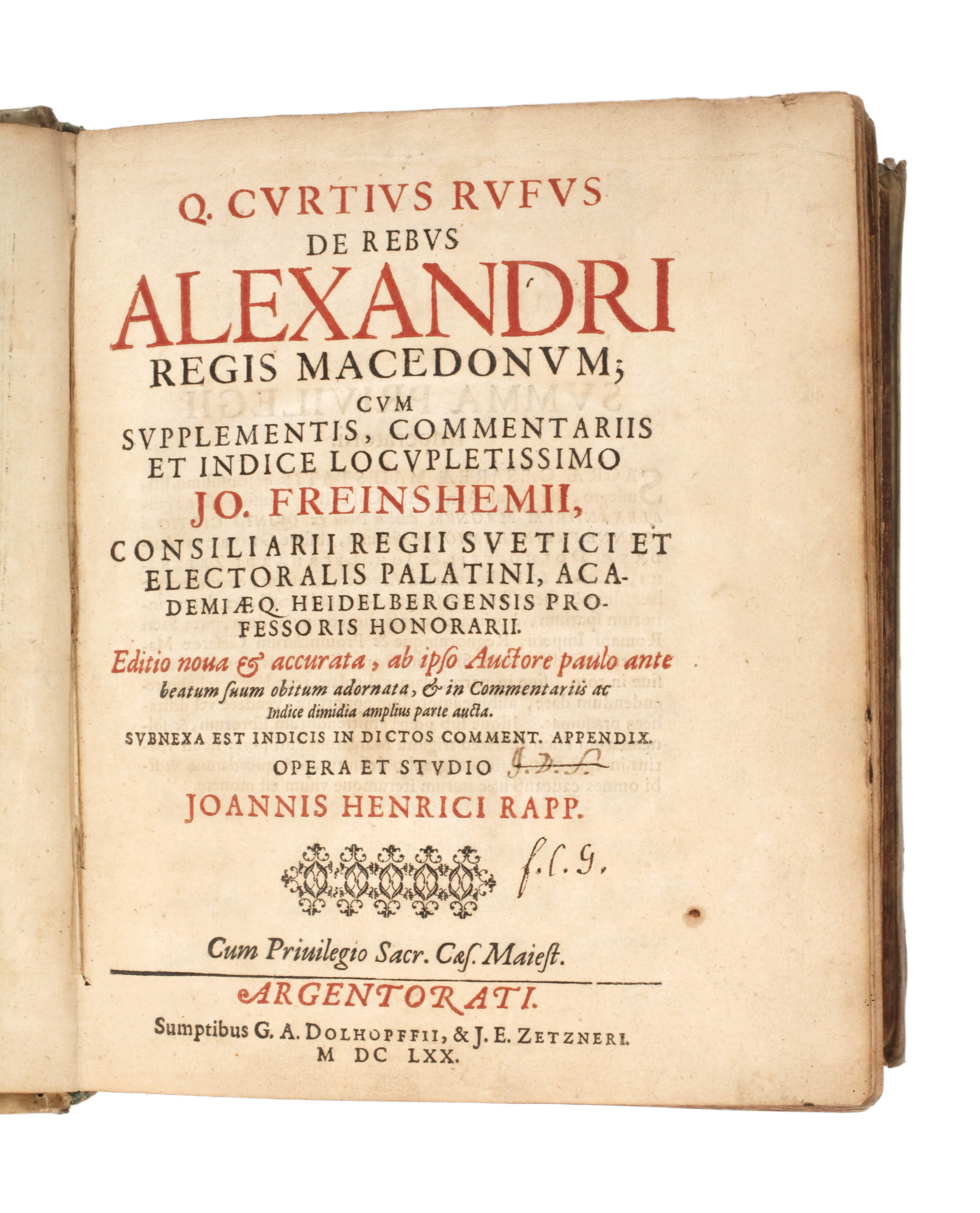 De Rebus Alexandri regis Macedonum 1670