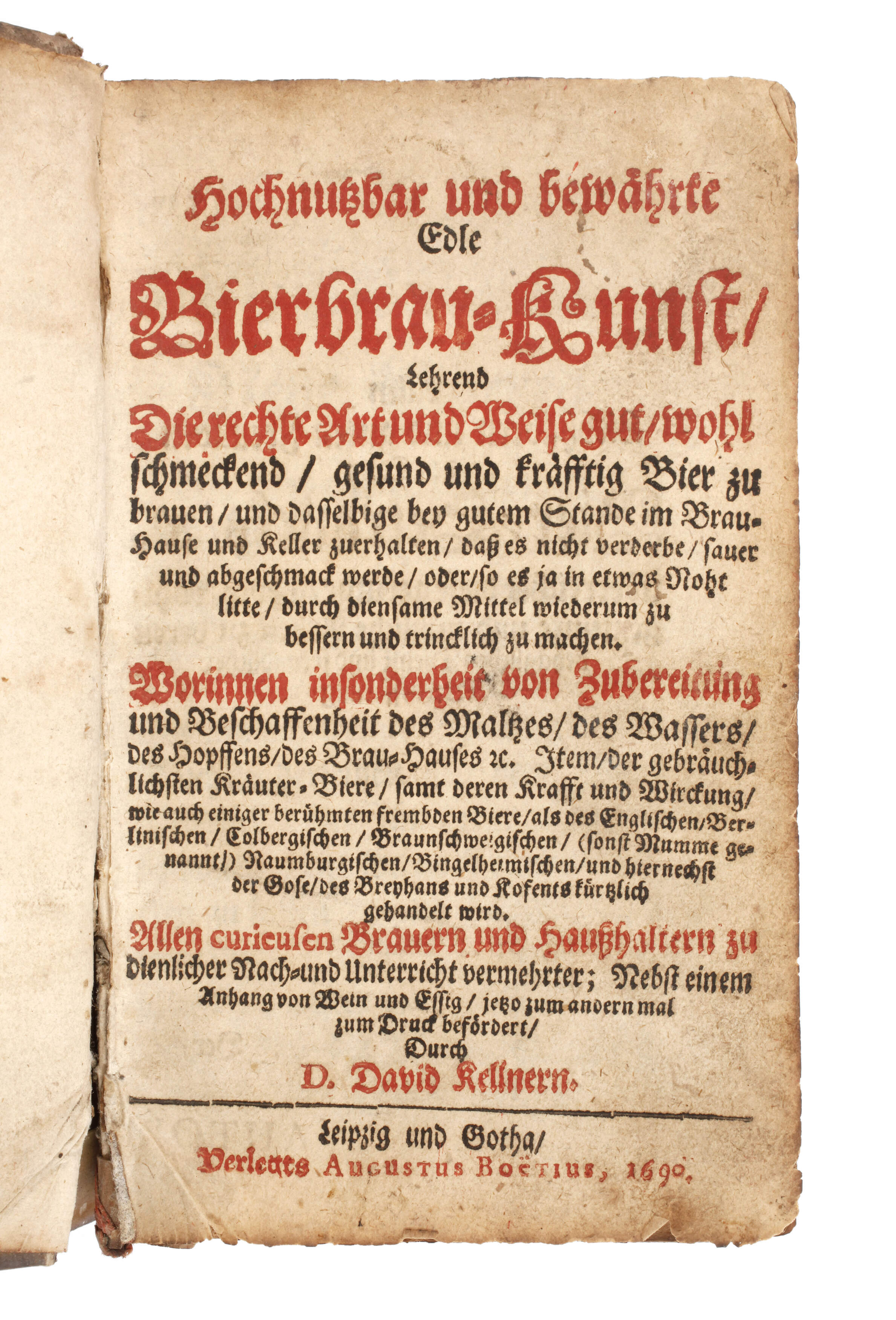 Hochnutzbar und bewährte edle Bierbrau-Kunst 1690
