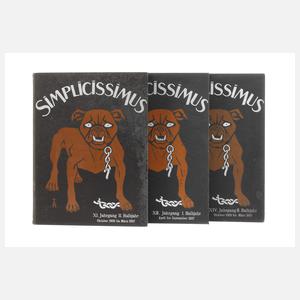 Drei Halbjahresbände Simplicissimus