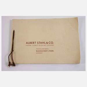 Vier Verkaufskataloge Albert Stahl Porzellan