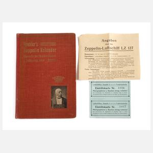 Zeppelin-Kalender und Eintrittskarten