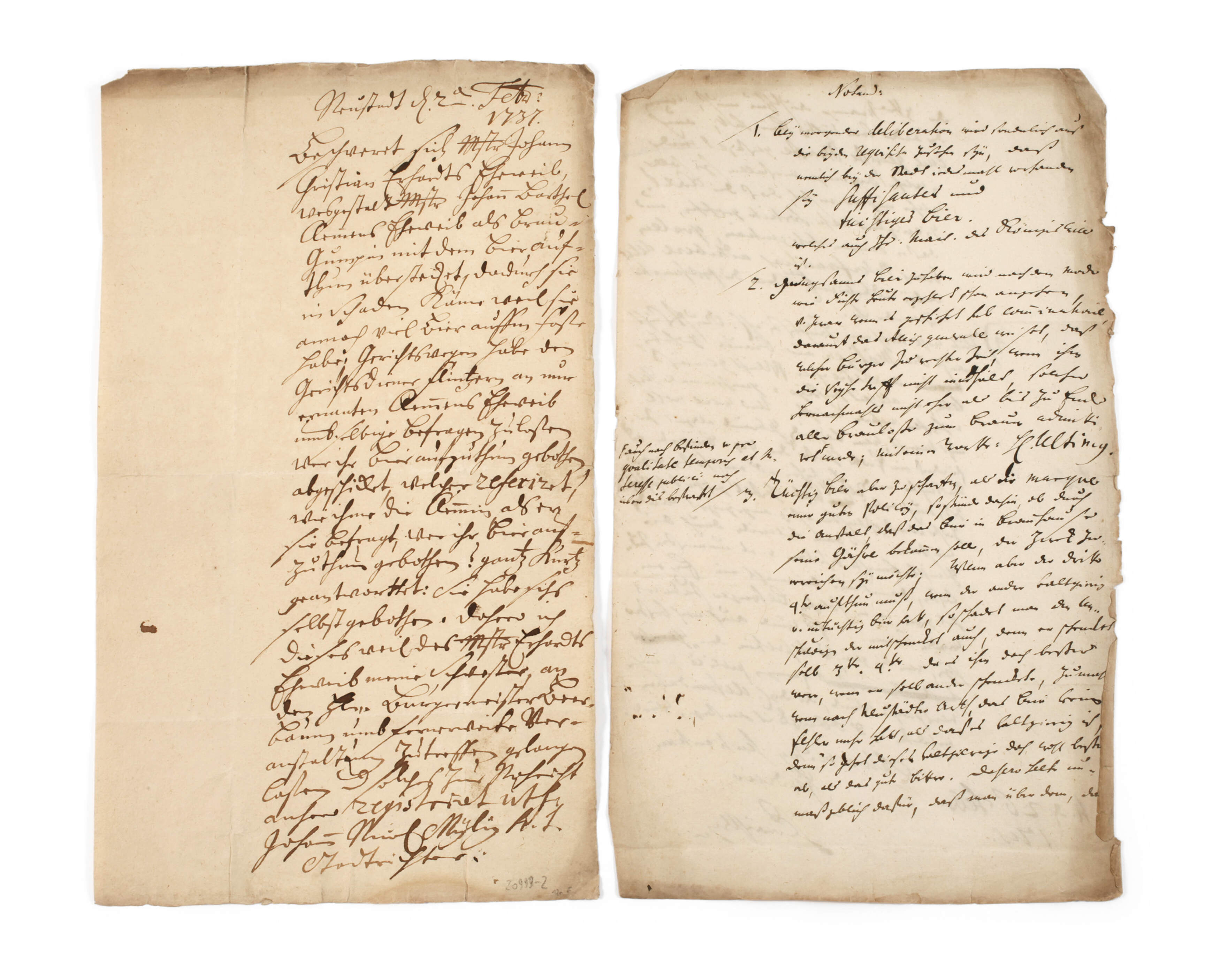 Zwei Briefe Brauereibedarf Sachsen