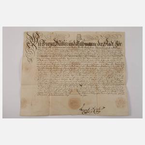 Drei historische Urkunden der Stadt Görlitz