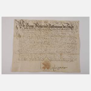 Drei historische Urkunden der Stadt Görlitz