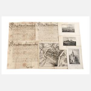 Drei historische Urkunden der Stadt Görlitz