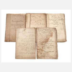 Konvolut historische Belege Rittergut Treuen