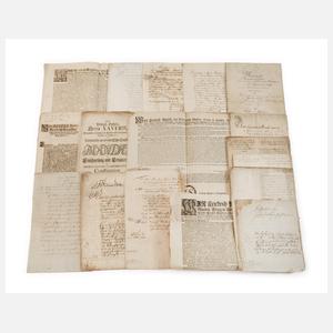 Konvolut historische Belege Sachsen