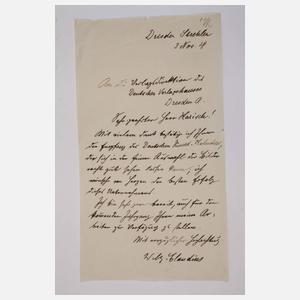 Autograph Wilhelm Claudius