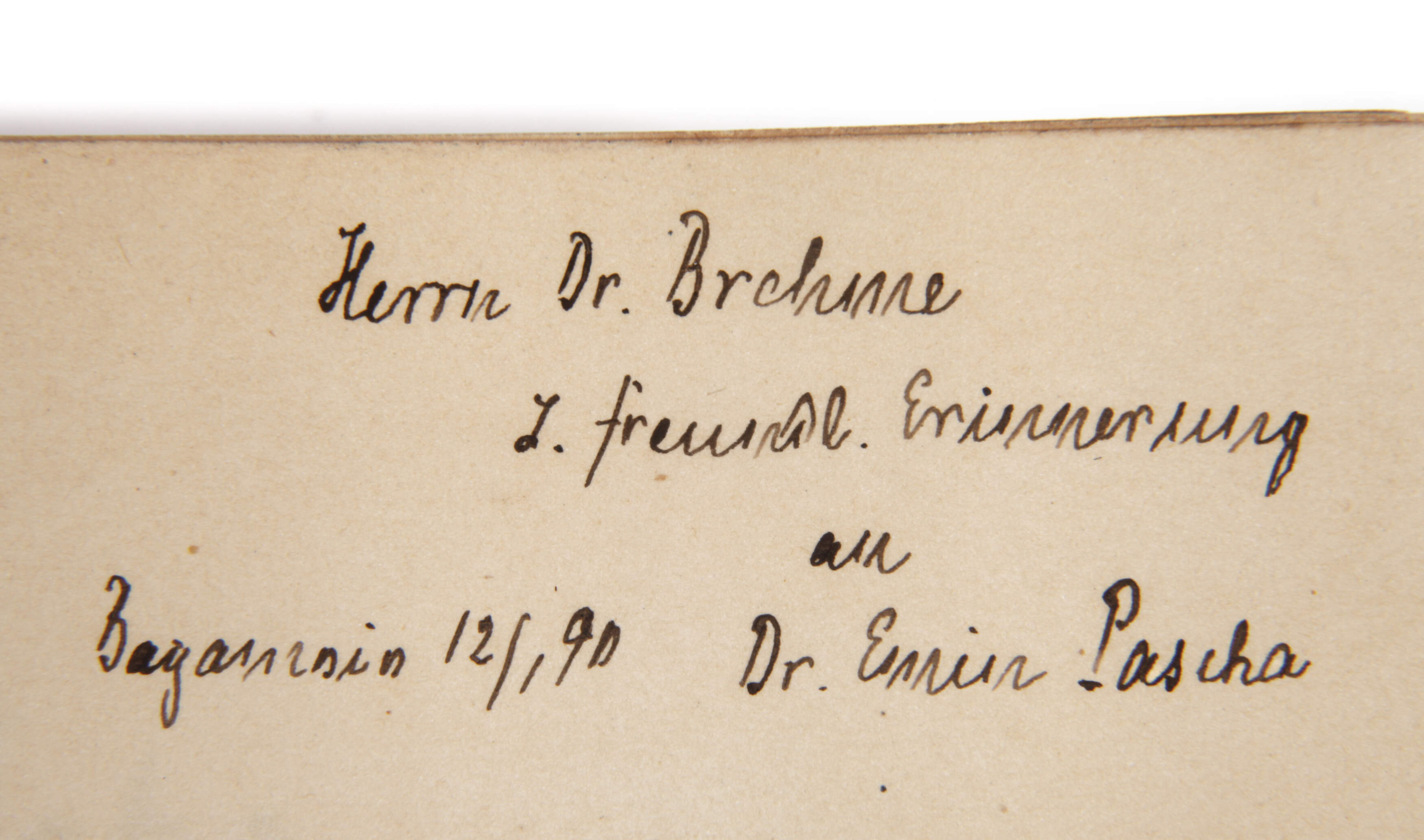 Autograph Emin Pascha