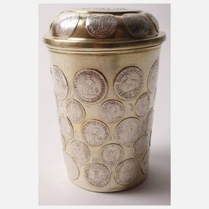 Magdeburger Münzbecher mit Deckel