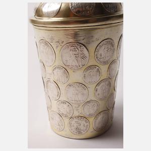 Magdeburger Münzbecher mit Deckel