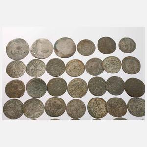 Konvolut historische Silbermünzen