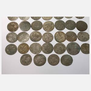 Konvolut historische Silbermünzen
