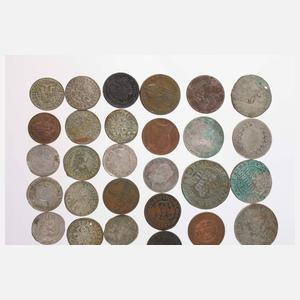 Konvolut historische Silbermünzen
