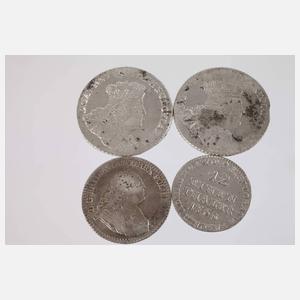 Konvolut Silbermünzen Sachsen und Polen