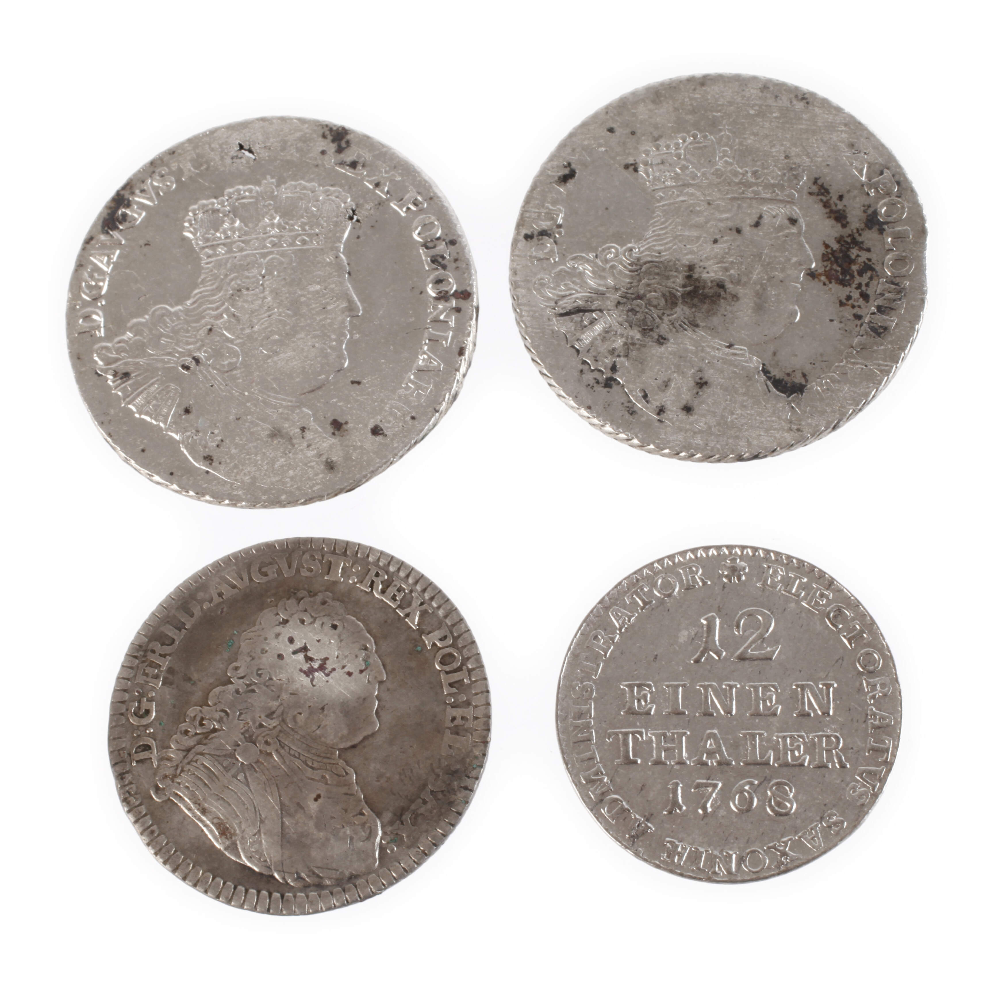 Konvolut Silbermünzen Sachsen und Polen