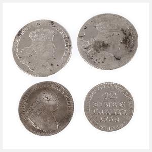 Konvolut Silbermünzen Sachsen und Polen