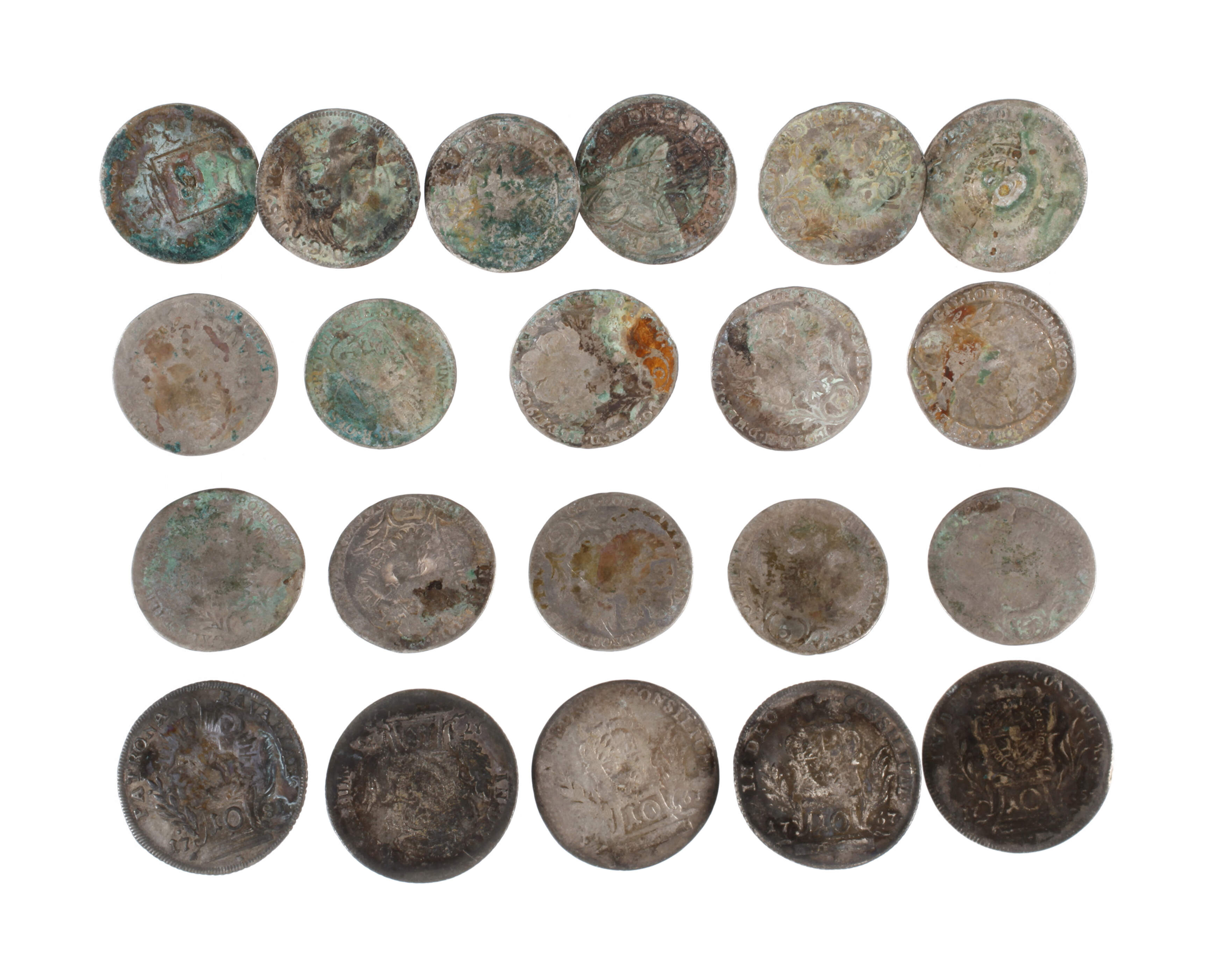 Konvolut historische Silbermünzen als Knöpfe