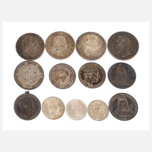 Konvolut Silbermünzen Kaiserreich