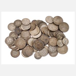 Konvolut Silbermünzen Kaiserreich und 3. Reich