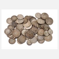 Konvolut Silbermünzen Kaiserreich und 3. Reich111