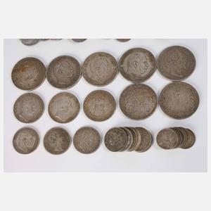 Konvolut Silbermünzen Kaiserreich